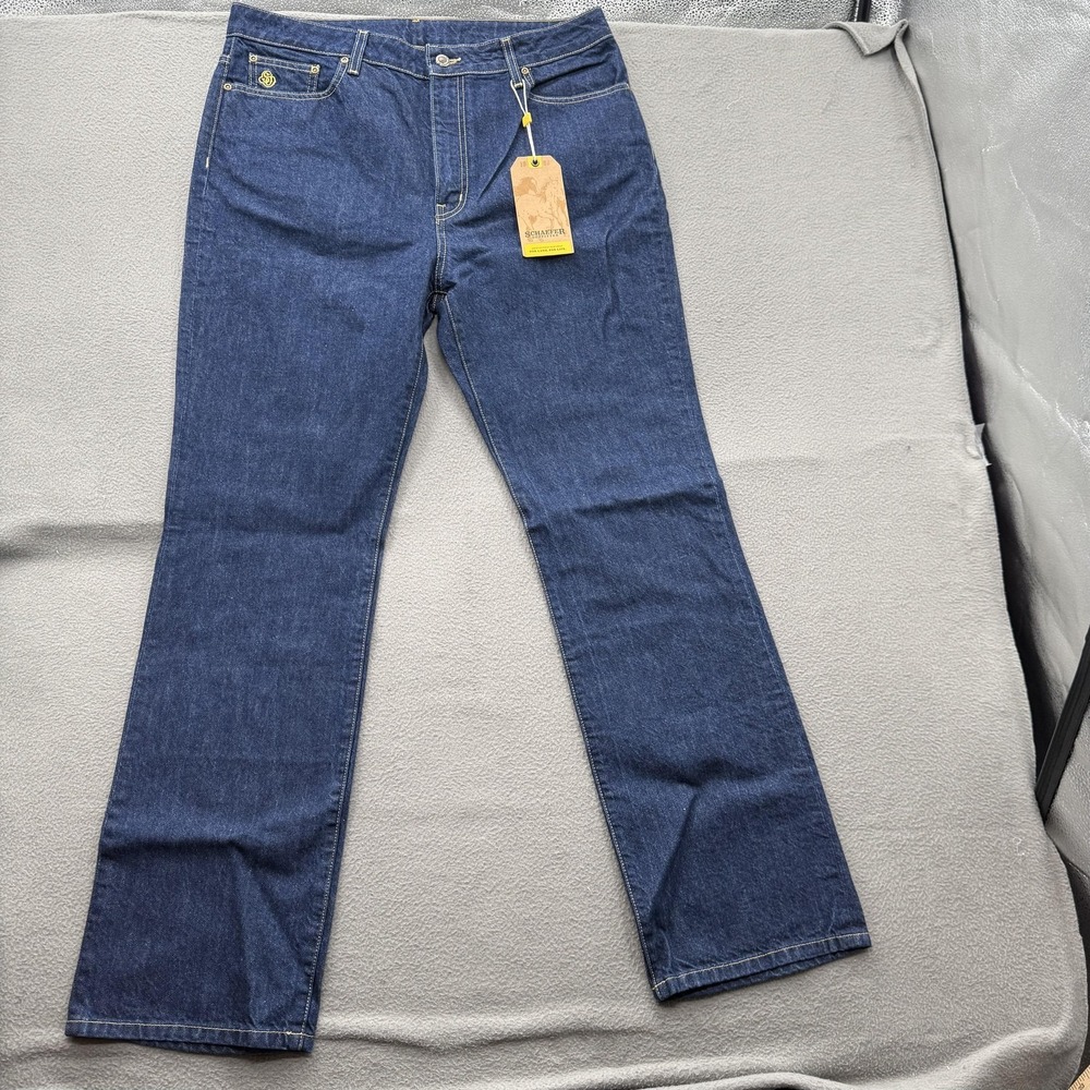 Schaefer‎ Outfitter Katy Jean Womens 32R Dark Indigo Bootcut Denim Jeans Riding